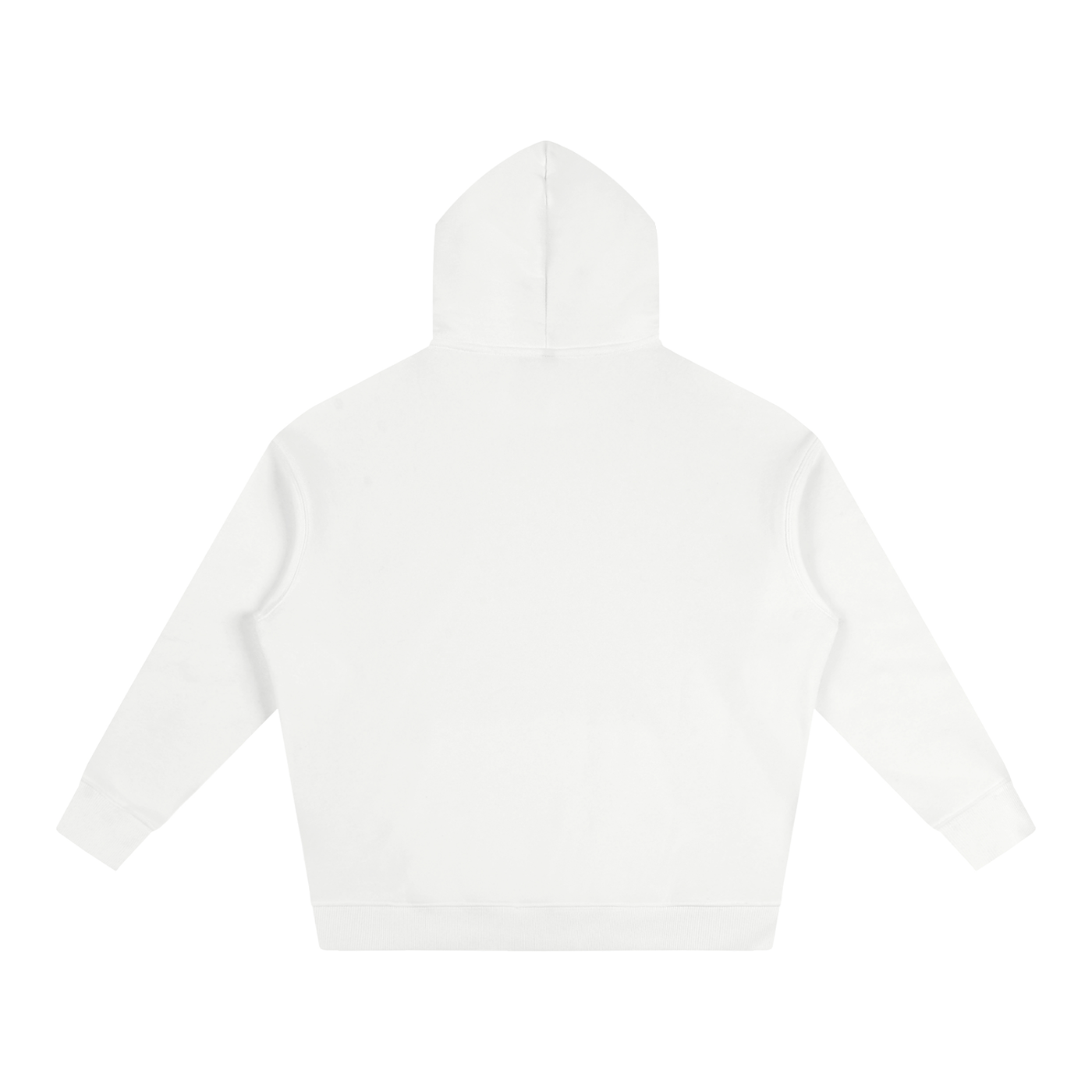 Beaumont I don't miss. premium heavyweight white hoodie back view.