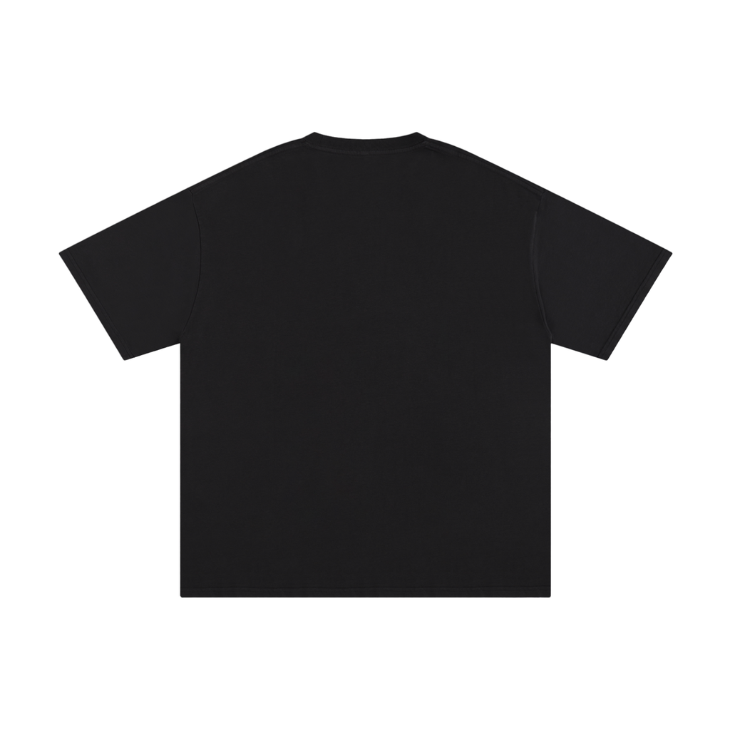 Beaumont white boy of the year. premium heavyweight black t-shirt back view.