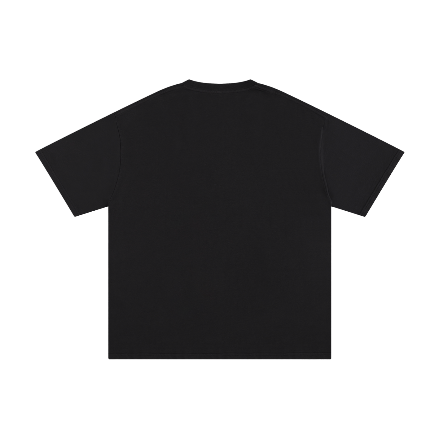 Beaumont confidently unqualified. premium heavyweight black t-shirt back view.